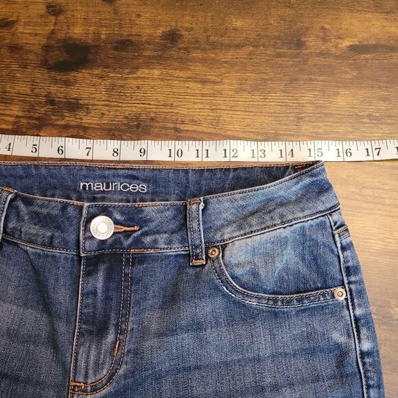 Maurices Jeans Womens 8 S Mid Rise Straight Medium Light Wash Stretch Denim - Picture 5 of 10